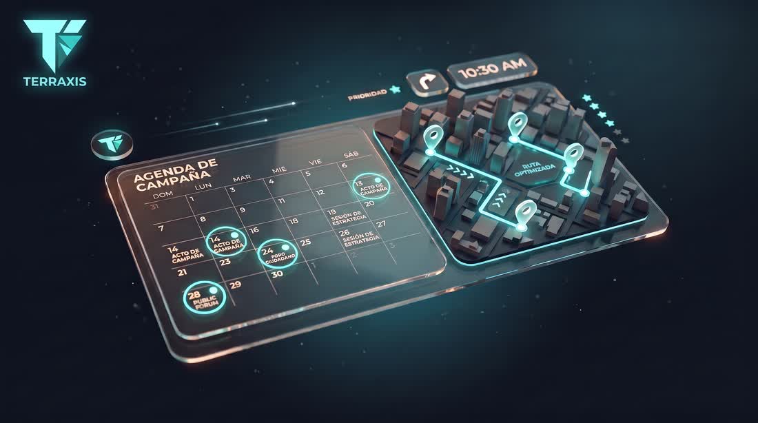 Agenda de campaña inteligente con rutas optimizadas TERRAXIS